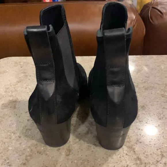 rag &amp; bone Devon Black Suede Ankle Boots Size 11 (41)