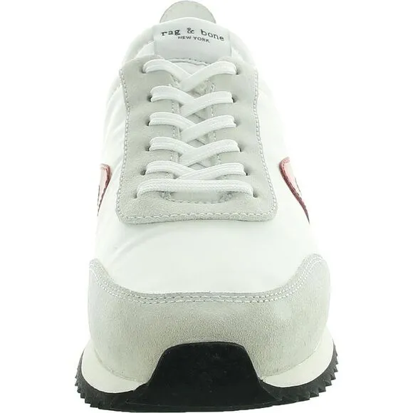 Rag &amp; Bone Mens White Mixed Media Casual And Fashion Sneakers New