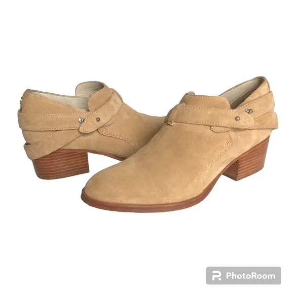 Rag &amp; Bone Neutrals Suede Leather Ankle Boots Booties Women’s Size 38