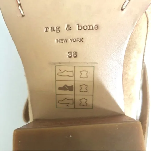 Rag &amp; Bone Neutrals Suede Leather Ankle Boots Booties Women’s Size 38