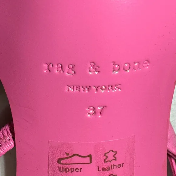 Rag &amp; Bone NY Infinity High Heels Sandals Magenta Women's 37/6.5 NWOB Dustbag