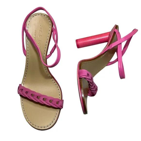 Rag &amp; Bone NY Infinity High Heels Sandals Magenta Women's 37/6.5 NWOB Dustbag