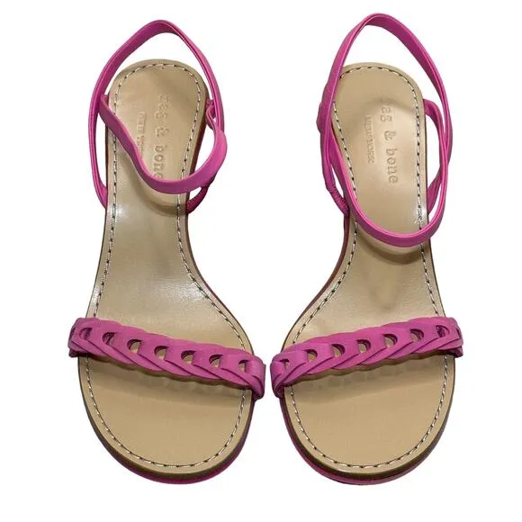 Rag &amp; Bone NY Infinity High Heels Sandals Magenta Women's 37/6.5 NWOB Dustbag