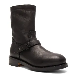Rag &amp; Bone Oliver Black Leather Slip On Moto Biker Boots Size 37.5
