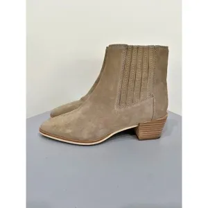 Rag &amp; Bone Rover Suede Chelsea Boot Almond Toe Ankle Booties Slip On