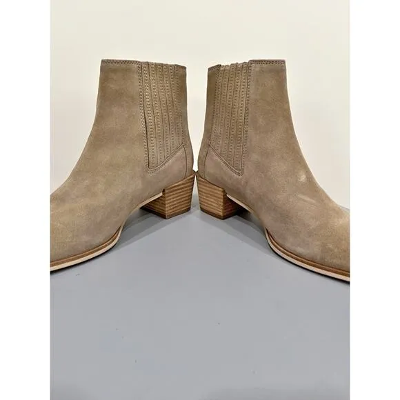 Rag &amp; Bone Rover Suede Chelsea Boot Almond Toe Ankle Booties Slip On