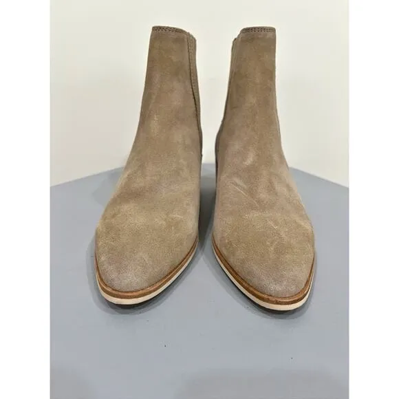 Rag &amp; Bone Rover Suede Chelsea Boot Almond Toe Ankle Booties Slip On