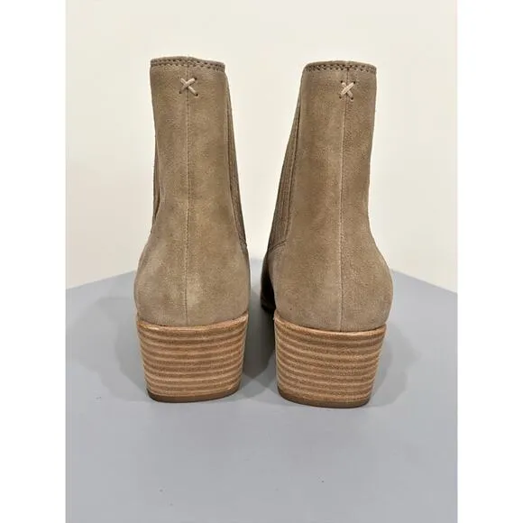 Rag &amp; Bone Rover Suede Chelsea Boot Almond Toe Ankle Booties Slip On
