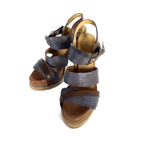 RAG &amp; BONE Sandals 8 Platform High Heel Gray Sandals 38