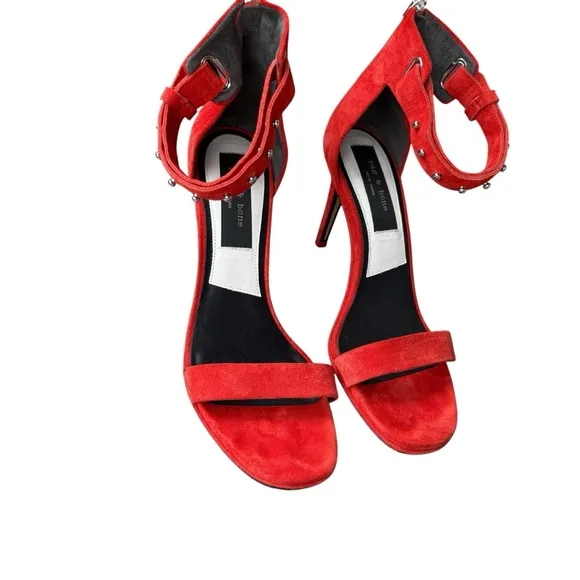 Rag &amp; Bone Tamira Sandals High Heels Suede Black Size 40 US 10