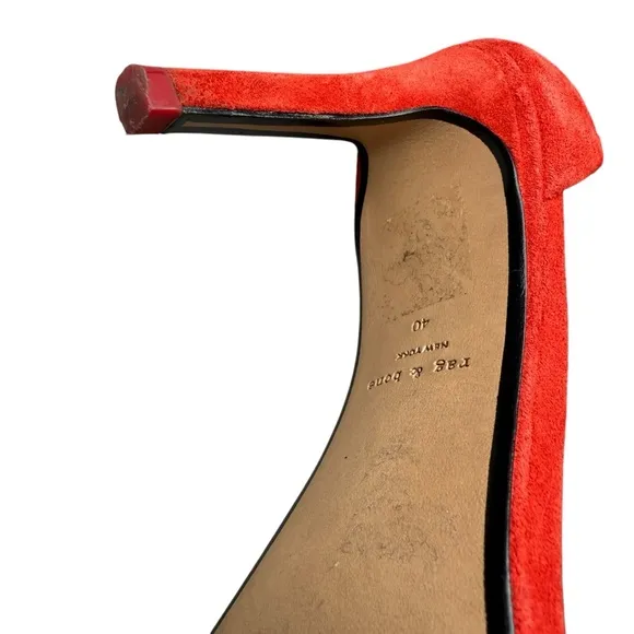 Rag &amp; Bone Tamira Sandals High Heels Suede Black Size 40 US 10