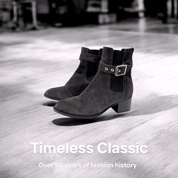 Rag &amp; Bone - Wilson Buckled Suede Ankle Boots -Charcoal gray size 37 US 6.5