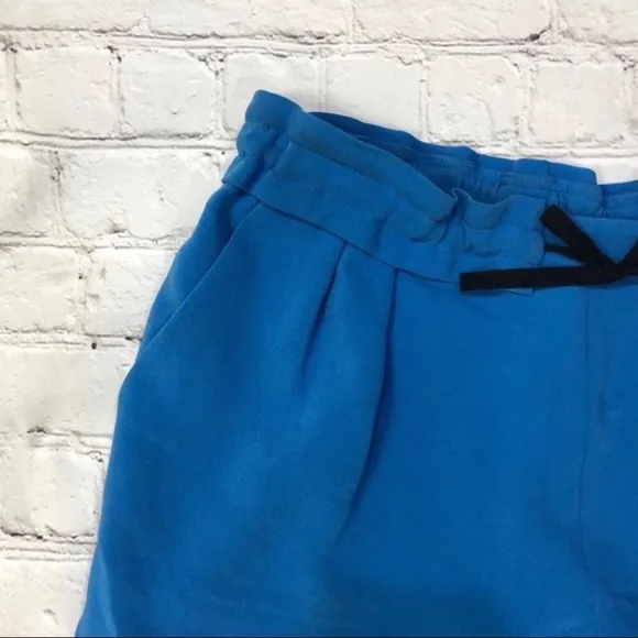 Rag &amp; Bone Women’s Ivette Shorts Blue Crepe Size Small Drawstring Waist