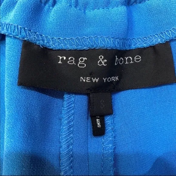 Rag &amp; Bone Women’s Ivette Shorts Blue Crepe Size Small Drawstring Waist