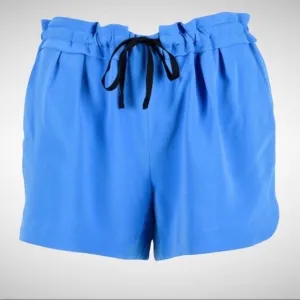 Rag &amp; Bone Women’s Ivette Shorts Blue Crepe Size Small Drawstring Waist
