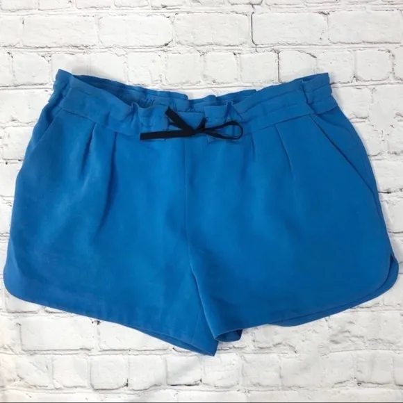 Rag &amp; Bone Women’s Ivette Shorts Blue Crepe Size Small Drawstring Waist