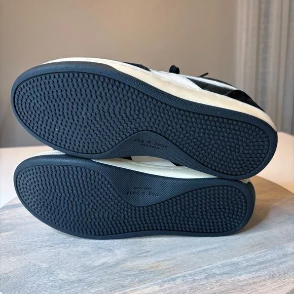 Rag &amp; Bone Women’s Retro Court Black White Leather Sneakers EU Sz 37 US Size 7