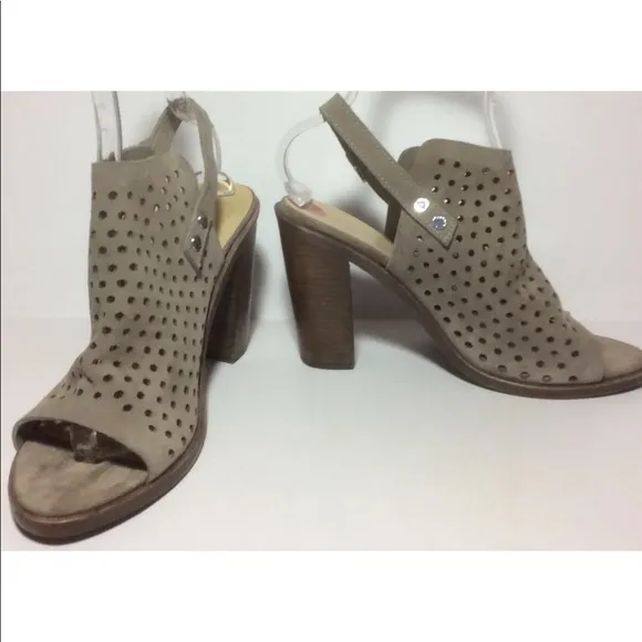 rag &amp; bone Wyatt Perforated Suede Sandal 10 Grey