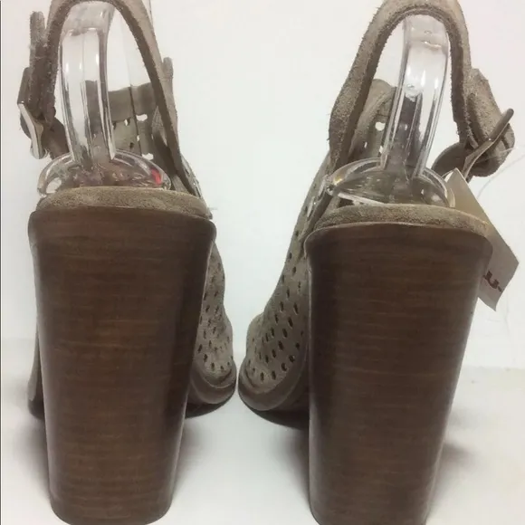 rag &amp; bone Wyatt Perforated Suede Sandal 10 Grey