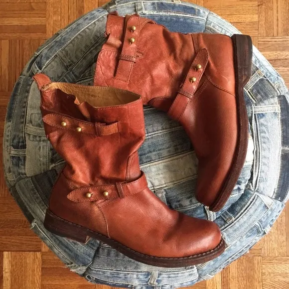 rag and bone brown leather ankle boots SZ 38 / US