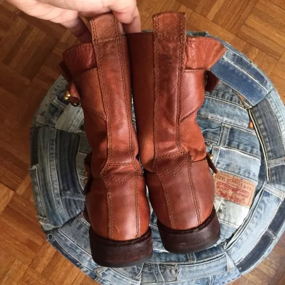 rag and bone brown leather ankle boots SZ 38 / US