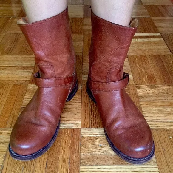rag and bone brown leather ankle boots SZ 38 / US