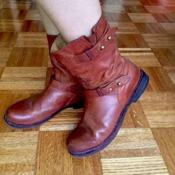 rag and bone brown leather ankle boots SZ 38 / US