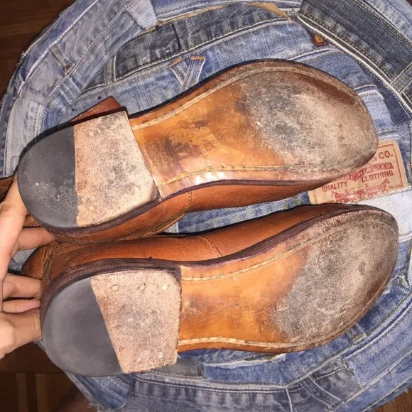 rag and bone brown leather ankle boots SZ 38 / US