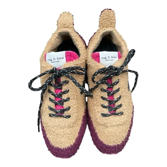 Rag and Bone Retro Runner Sherpa Sneakers Size 37 / 7