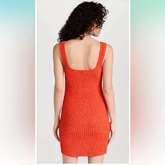 RAILS Julie Orange T-Shirt Bodycom Stretchy Popcorn  Mini Dress Size XXS