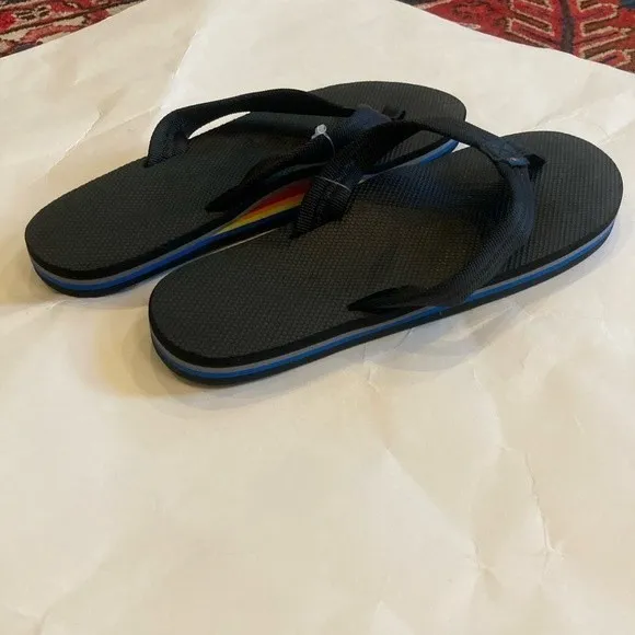 Rainbow Sandals Men's Single Layer Soft Top 1&quot; EVA Rubber Filled Nylon Strap