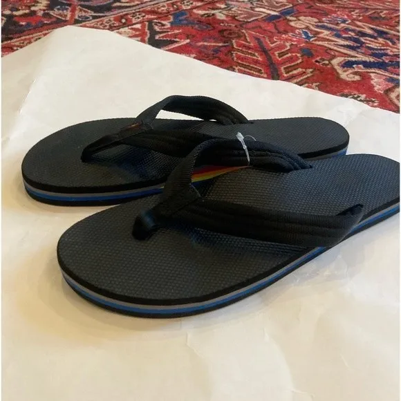 Rainbow Sandals Men's Single Layer Soft Top 1&quot; EVA Rubber Filled Nylon Strap