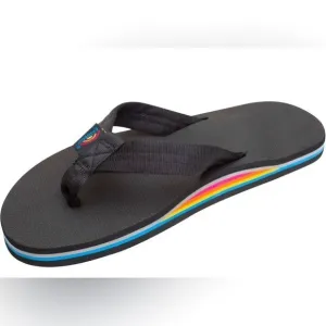 Rainbow Sandals Men's Single Layer Soft Top 1&quot; EVA Rubber Filled Nylon Strap
