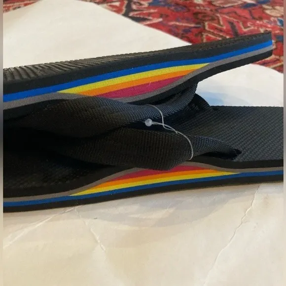 Rainbow Sandals Men's Single Layer Soft Top 1&quot; EVA Rubber Filled Nylon Strap