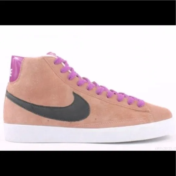 *RARE* 2004 Nike Blazer Storm Pink Leather Retro Sneakers: Sz 6.5