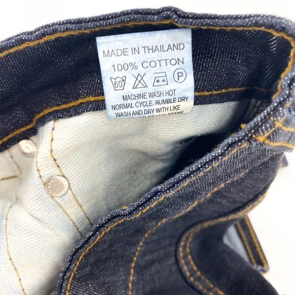 RARE APRIL 77 RECORDS Raw Denim Skinny Jeans