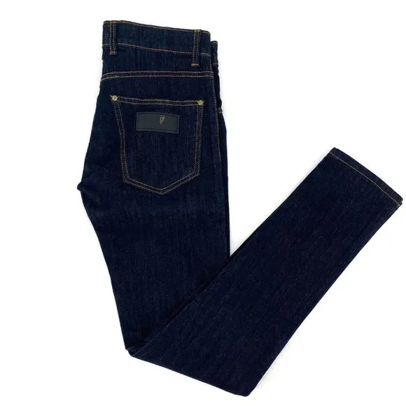RARE APRIL 77 RECORDS Raw Denim Skinny Jeans