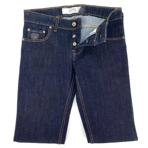 RARE APRIL 77 RECORDS Raw Denim Skinny Jeans