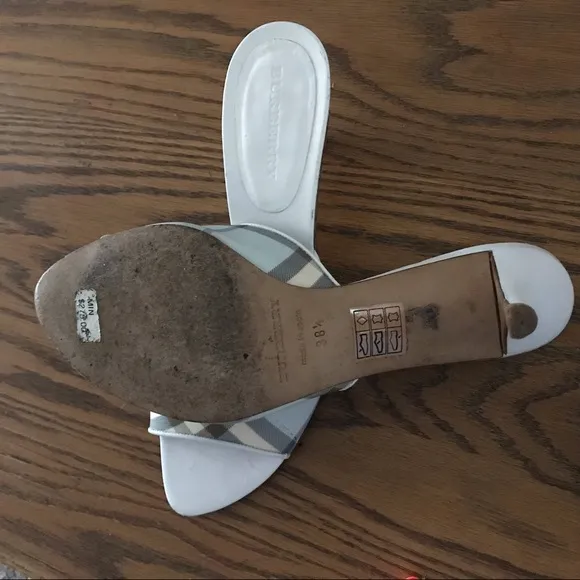 Rare Burberry Vintage NOVA Plaid Heeled Mules