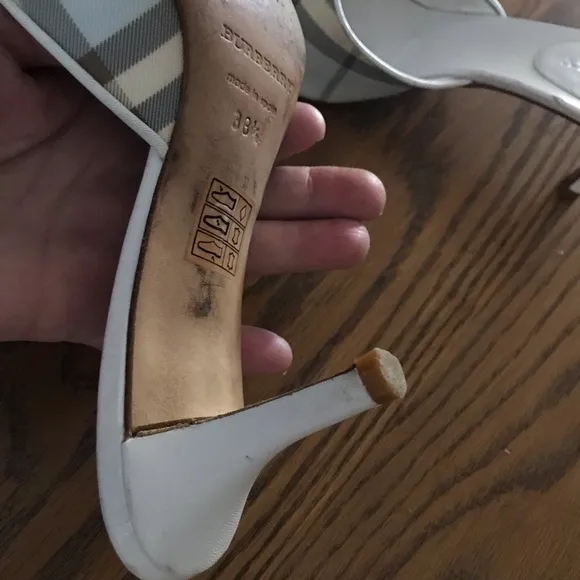Rare Burberry Vintage NOVA Plaid Heeled Mules