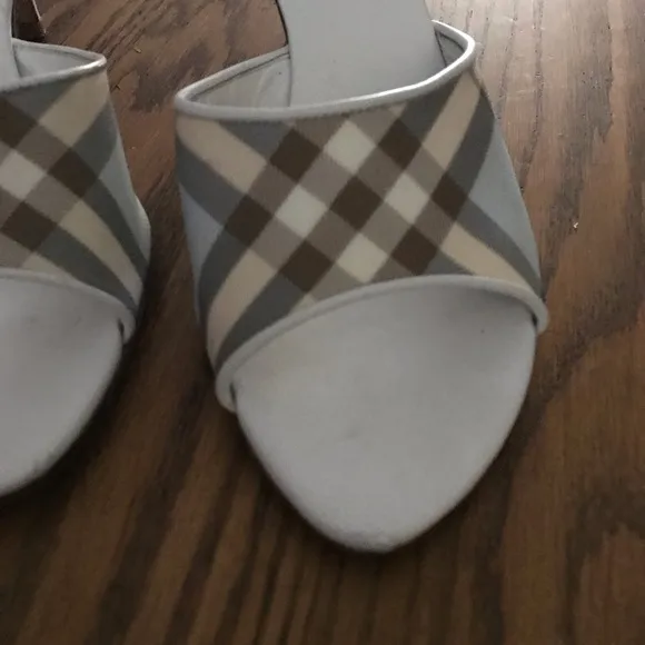 Rare Burberry Vintage NOVA Plaid Heeled Mules