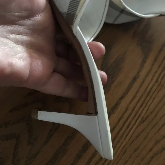 Rare Burberry Vintage NOVA Plaid Heeled Mules