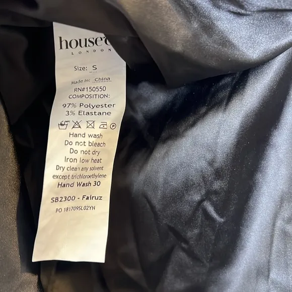 RARE House of CB 'Fairuz' Black Draped Satin Maxi Gown