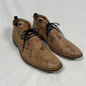 RARE Steve Madden Men Soft Leather Dress Shoe Chukka Boot Floral Ltd  Blade-f