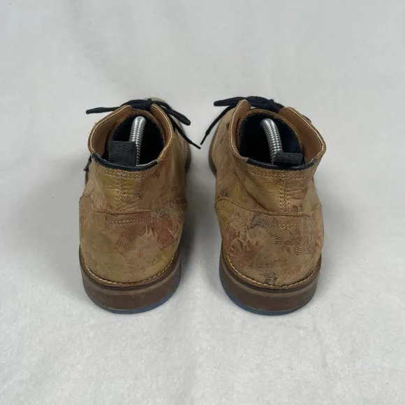 RARE Steve Madden Men Soft Leather Dress Shoe Chukka Boot Floral Ltd  Blade-f