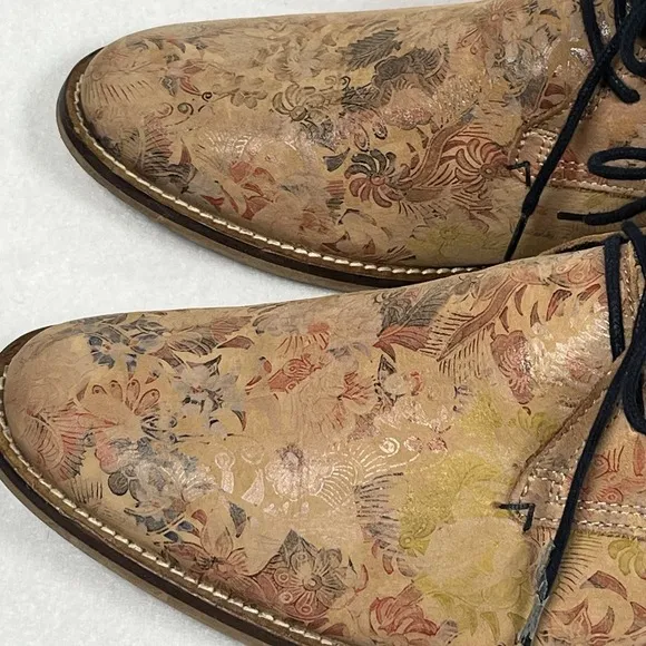 RARE Steve Madden Men Soft Leather Dress Shoe Chukka Boot Floral Ltd  Blade-f