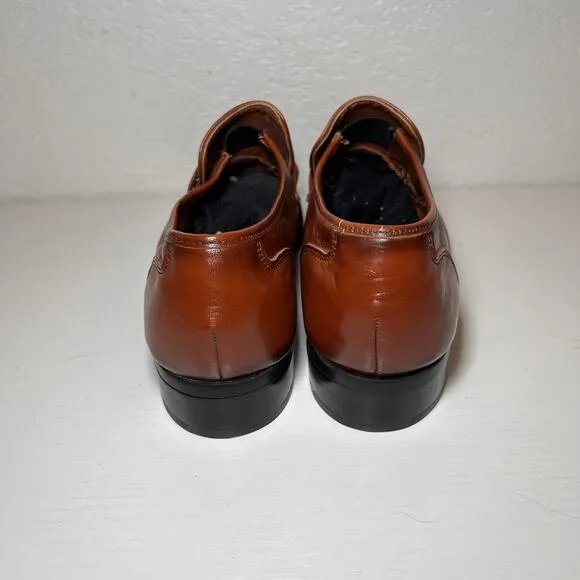 Rare Vintage Rand Golden Brown Tassel Leather Loafers Shoes Mens Sz 7.5M M1068