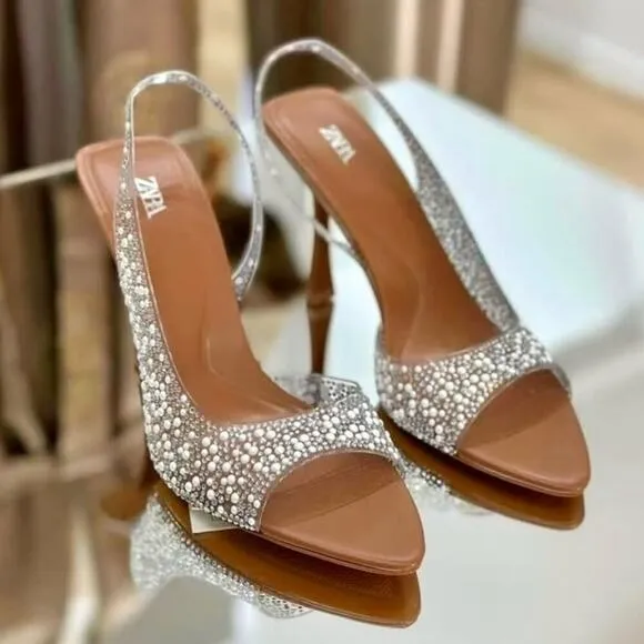 RARE!!! ZARA Embellished Slingbacks NWT LAST ONE!!!