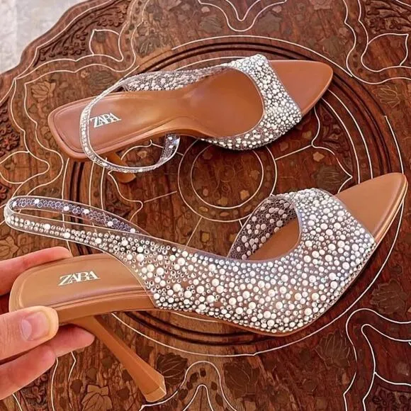 RARE!!! ZARA Embellished Slingbacks NWT LAST ONE!!!
