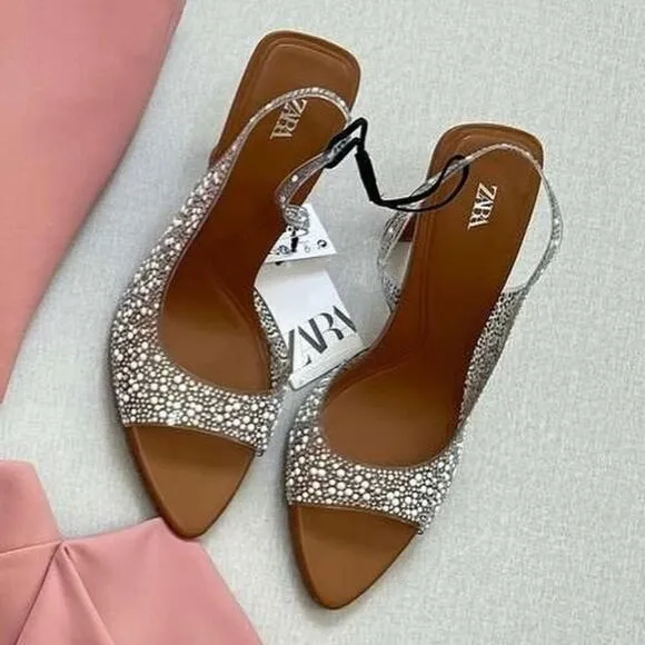 RARE!!! ZARA Embellished Slingbacks NWT LAST ONE!!!